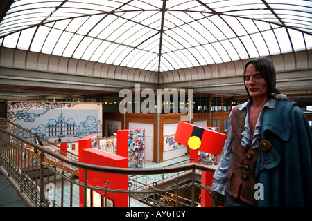 Interno del Museo del Fumetto Arte a Bruxelles Foto Stock