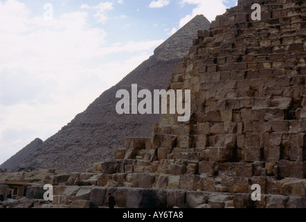 Royal egiziano mortuaria & strutture sacre Piramidi di Giza necropoli Cairo Repubblica Araba di Egitto Nord Africa Medio Oriente Foto Stock
