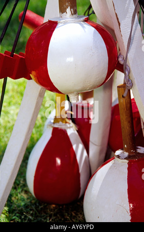 Il gourd-sonagli di spettacoli di danza e danza di truppa Matachin Pavo Real in Carrizozo, Nuovo Messico. Foto Stock