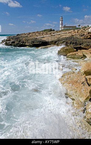 Faro.Cap Salines.Mallorca Island.Spagna Foto Stock