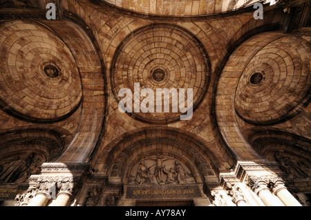 I mosaici all'ingresso della Basilica Sacre coeur Paris Foto Stock