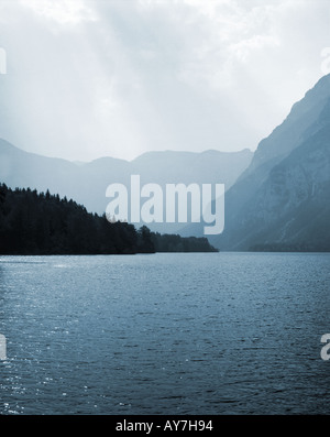 Il lago di Bohinj Slovenia Foto Stock