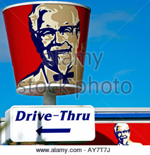 Kentucky Fried Chicken segno Foto Stock