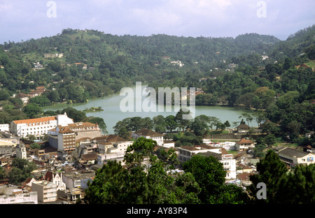Sri Lanka Kandy città e il lago Foto Stock