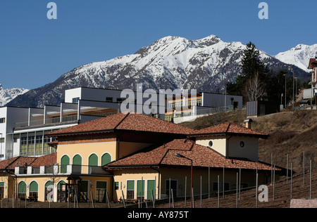 Comune di Revo nelle Maddalene la gamma della montagna della Val di Non, Italia Foto Stock