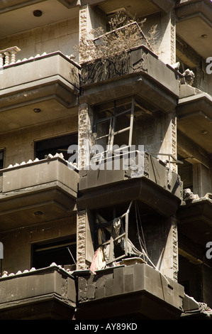 Edificio distrutto Beirut Libano Medio Oriente Foto Stock