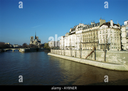 Ile Saint-Louis e Ile de la Cite, Parigi, Francia Foto Stock