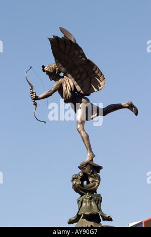 Statua di Eros a piccadilly circus Foto Stock