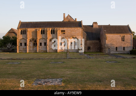 North Face di Muchelney Abbey in Somerset livelli di proprietà di Patrimonio inglese Foto Stock