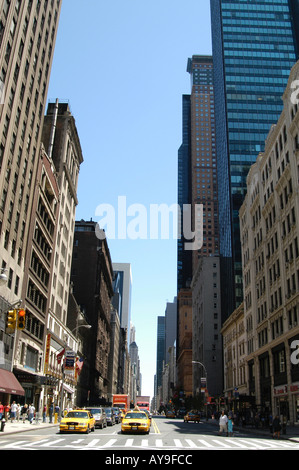 Street in Manhattan New York City, Stati Uniti d'America Foto Stock