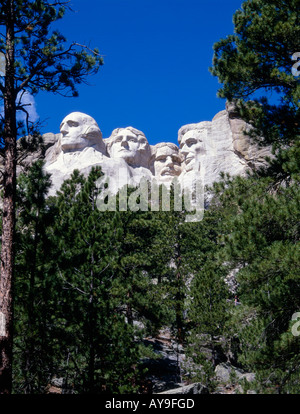 Il monte Rushmore monumento nazionale, Black Hills, Dakota del Sud Foto Stock