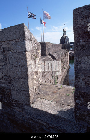 La Ville vicino (città murata), Concarneau, Cornouaille, Finistère Bretagna, Francia Foto Stock