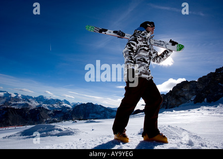 Sci Snowboard a Tignes 2008 Foto Stock