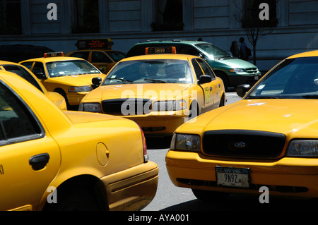 Giallo taxi, New York City USA Foto Stock