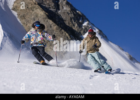 Sci Snowboard a Tignes 2008 Foto Stock