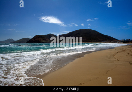 St Kitts Nord Frigate Bay Beach Atlantic Coast Foto Stock