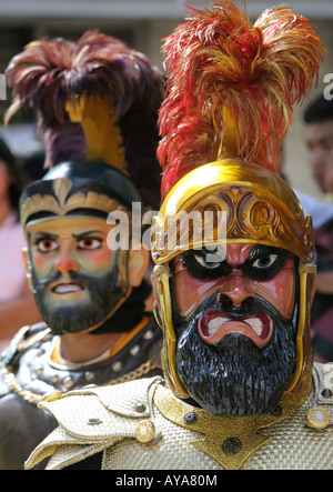 Moriones maschera all'annuale festival Moriones nelle Filippine Foto Stock