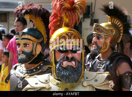Moriones maschera all'annuale festival Moriones nelle Filippine Foto Stock