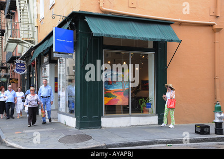 Galleria d'arte sulla Royal Street nel Quartiere Francese di New Orleans. Foto Stock