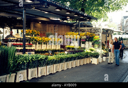 Mercato dei fiori di Amsterdam Foto Stock