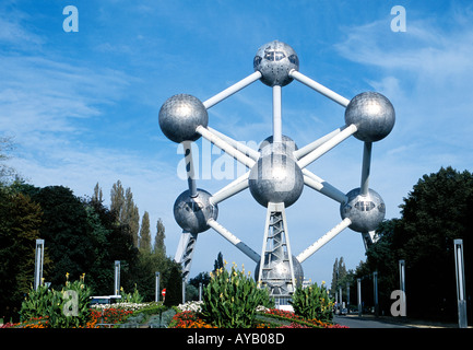 La struttura di Atomium di Bruxelles Foto Stock
