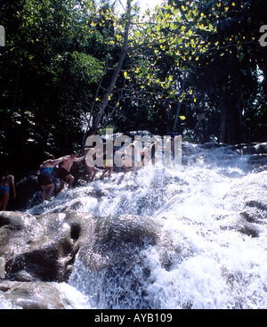 Dunns Falls in Ocho Rios Giamaica Foto Stock