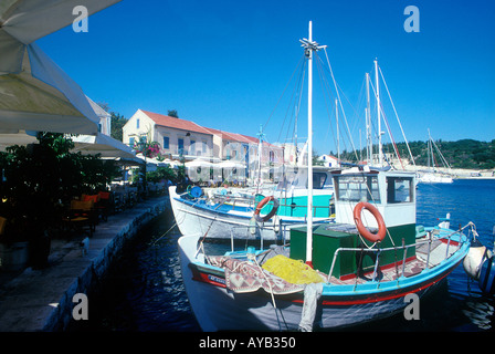 Fiscardo Harbour Cefalonia Grecia Foto Stock