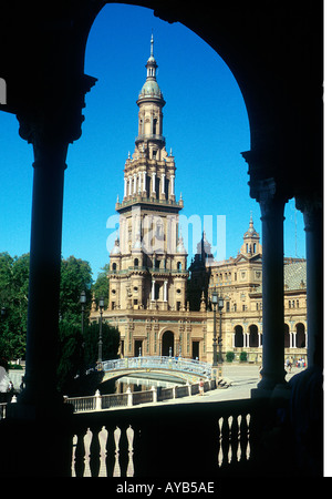 Plaza de Espana in Siviglia , Spagna Foto Stock
