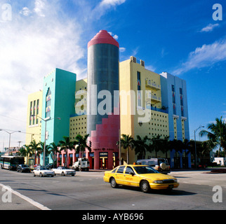 Edifici in stile Liberty a sud di Miami Beach Foto Stock