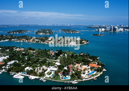 Vista aerea di Miami Star Island Foto Stock