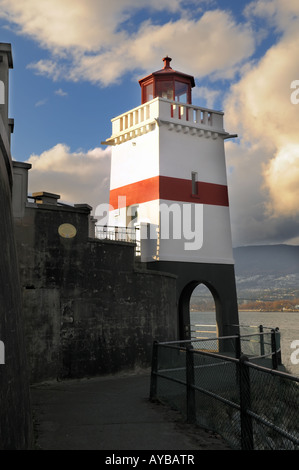 Brockton Point Lighthouse a Stanley Park, Vancouver, BC, Canada Foto Stock