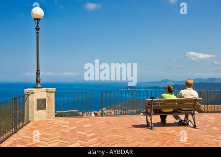 Bella Vista, Marciana, Isola d'Elba, Italia. Foto Stock