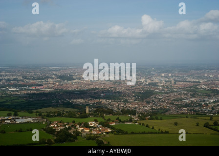 Bristol England Regno Unito vista aerea della città dal Greenbelt terra Foto Stock