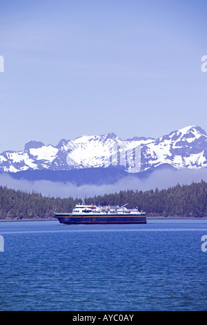 Stati Uniti d'America, in Alaska. Lo stato del traghetto in Aurora Orca ingresso venendo a Cordova, Alaska. Foto Stock