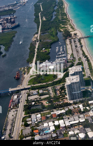Vista aerea della spiaggia di Fort Lauderdale Florida USA Foto Stock