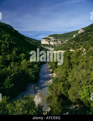 Gorges de la Méouge vicino a Laragne Montéglin Hautes Alpes Francia Foto Stock