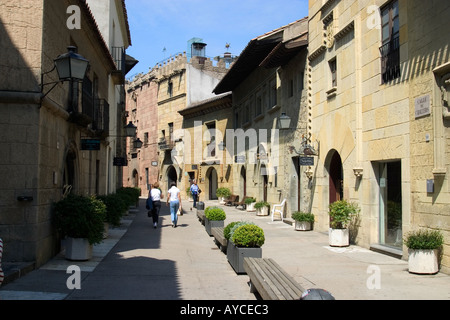 Il Poble Espanyol Barcellona Foto Stock
