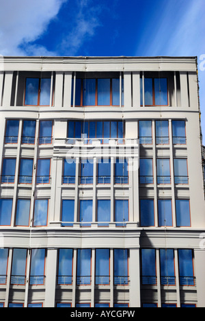 Una scala reale mock-up display edificio in Postamer Platz, Berlin. Foto Stock