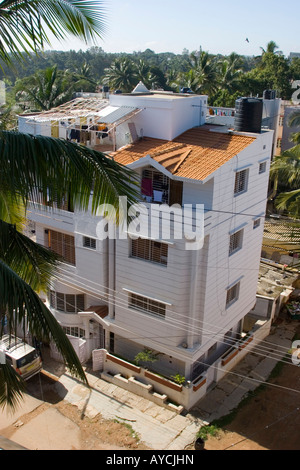 Vista su tutta la zona residenziale di Koramangala a Bangalore in India Foto Stock