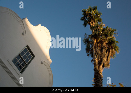 Timpano in stile olandese a Stellenbosch, Capo Occidentale, Sud Africa Foto Stock