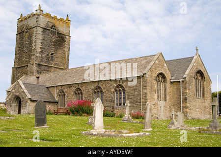 St Merryn chiesa St Merryn vicino a Padstow Cornwall Regno Unito Foto Stock