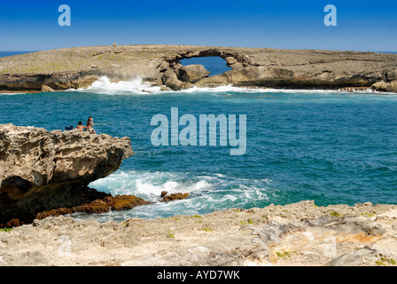 La ie punto questo arco naturale è stato creato da un tsunami on April Fools Day 1946 Foto Stock