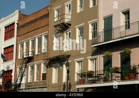 New Orleans LA Louisiana del Quartiere Francese building Foto Stock