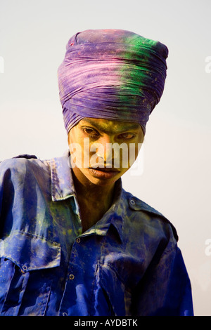 La religione sikh al festival Hollamohalla, Anandpursahib Punjab, India Foto Stock