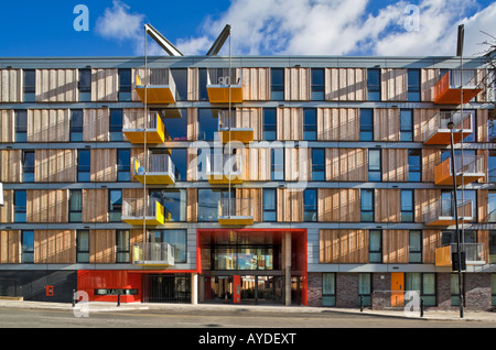 Adelaide Wharf lavoratore chiave appartamenti, Shoreditch, Londra, esterna Foto Stock