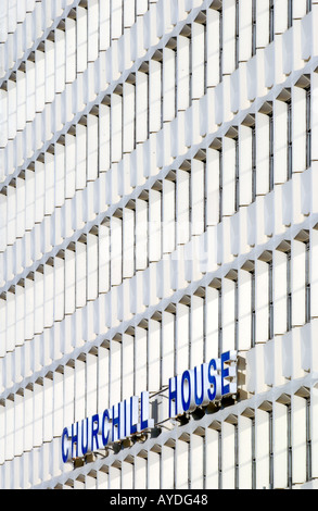 Churchill House office block in Cardiff City Centre South Wales UK Foto Stock