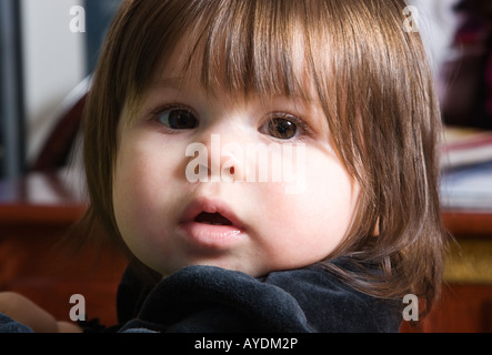 Ritratto di nove mesi Baby girl Foto Stock