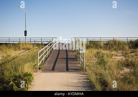 Il Boardwalk, Far Rockaway Foto Stock