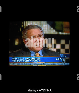 Bush durante l intervista televisiva autunno 2006 Foto Stock