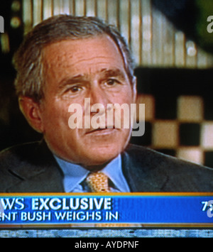 Bush durante l intervista televisiva autunno 2006 Foto Stock